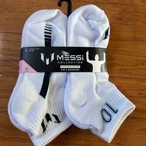 NWT Messi kids Cushioned Quarters Socks 6 pairs
